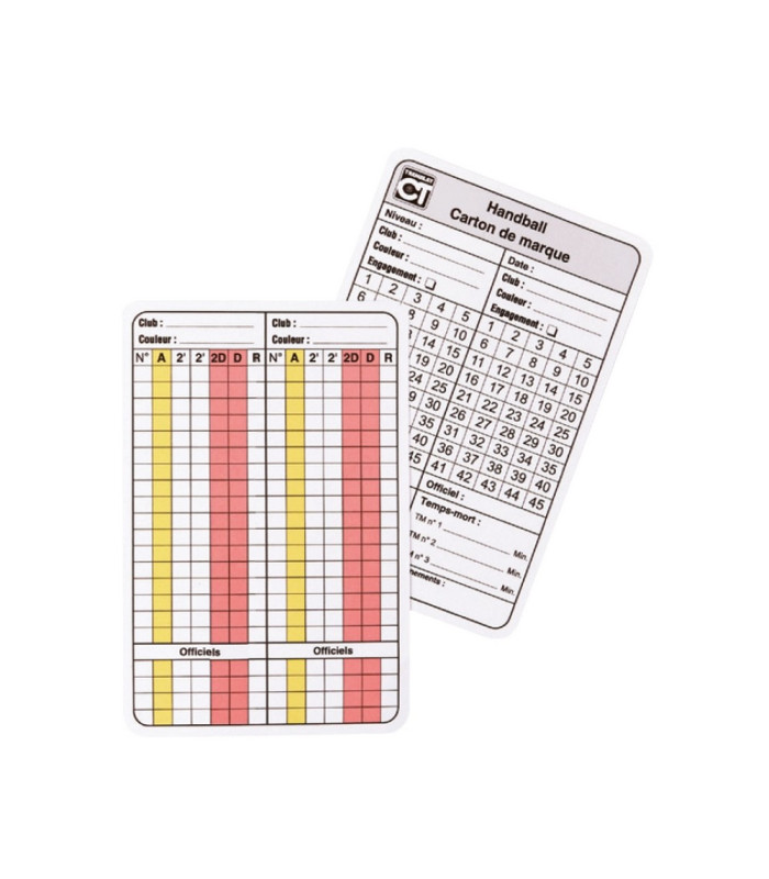 CARTE D'ARBITRAGE HANDBALL