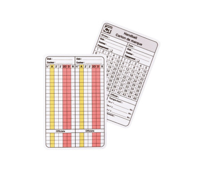 CARTE D'ARBITRAGE HANDBALL