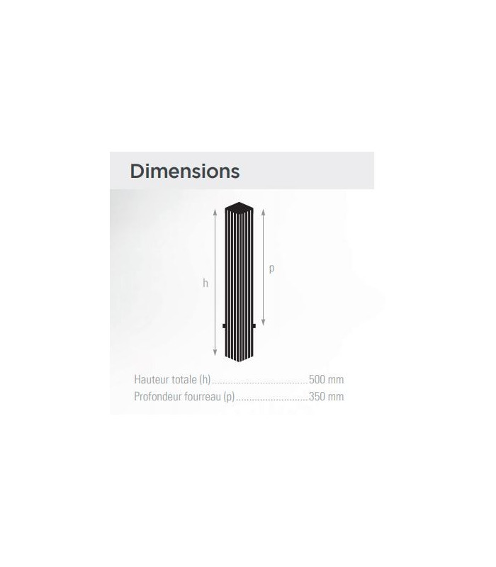 DIMENSIONS FOURREAUX DE SCELLEMENT BUT DE HANDBALL COMPETITION