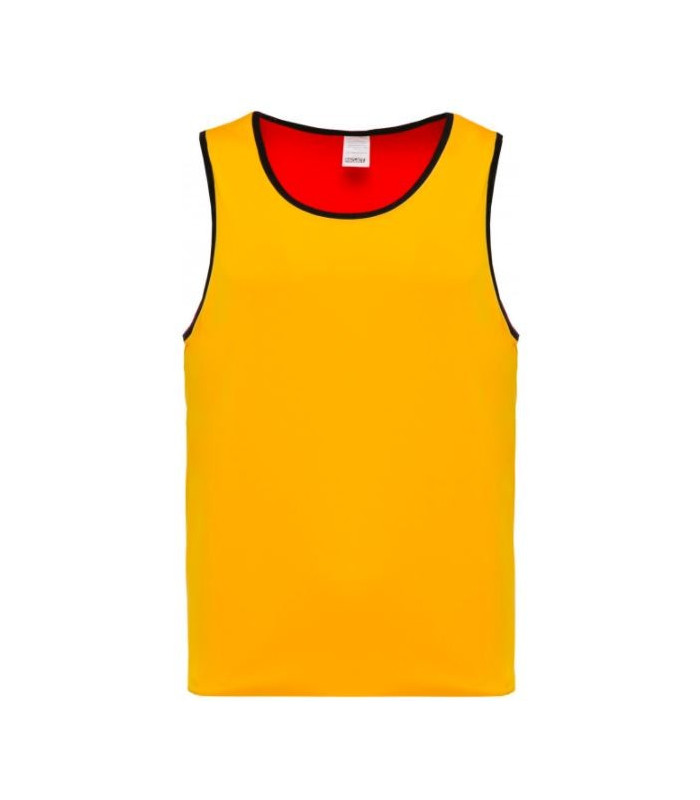 CHASUBLE RUGBY RÉVERSIBLE PRO ACT JAUNE ROUGE