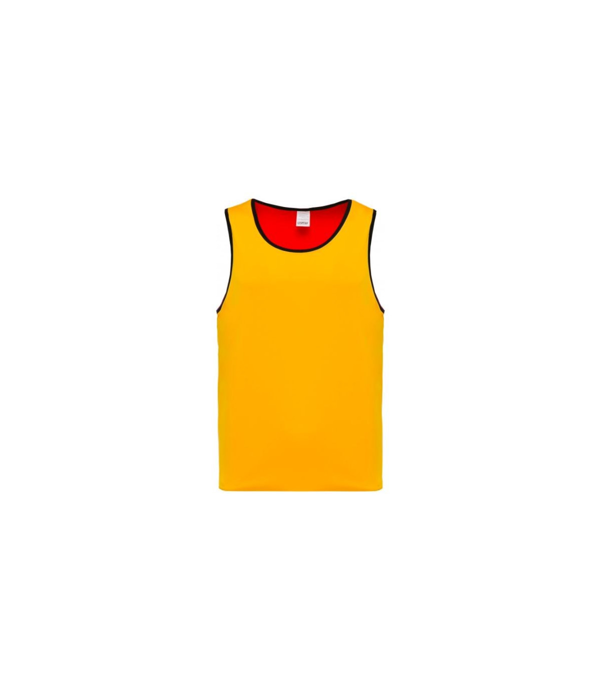 CHASUBLE RUGBY RÉVERSIBLE PRO ACT JAUNE ROUGE