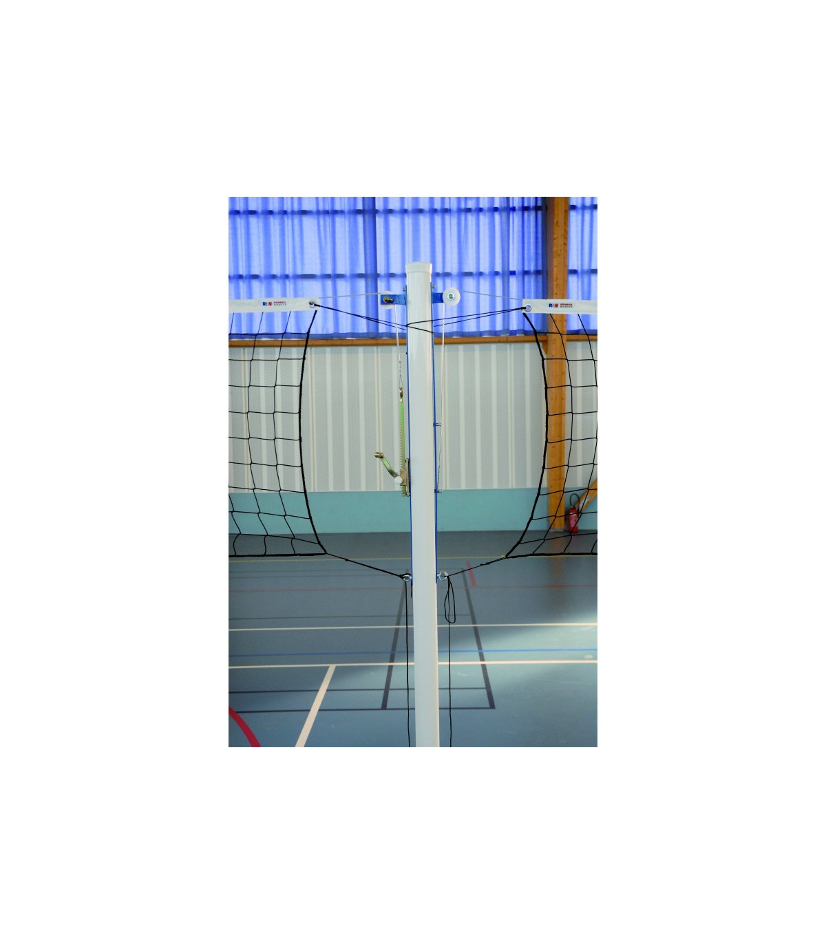 POTEAU CENTRAL VOLLEY-BALL SCOLAIRE ALUMINIUM