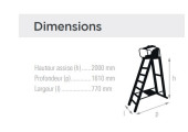 DIMENSIONS CHAISE ARBITRE ALUMINIUM