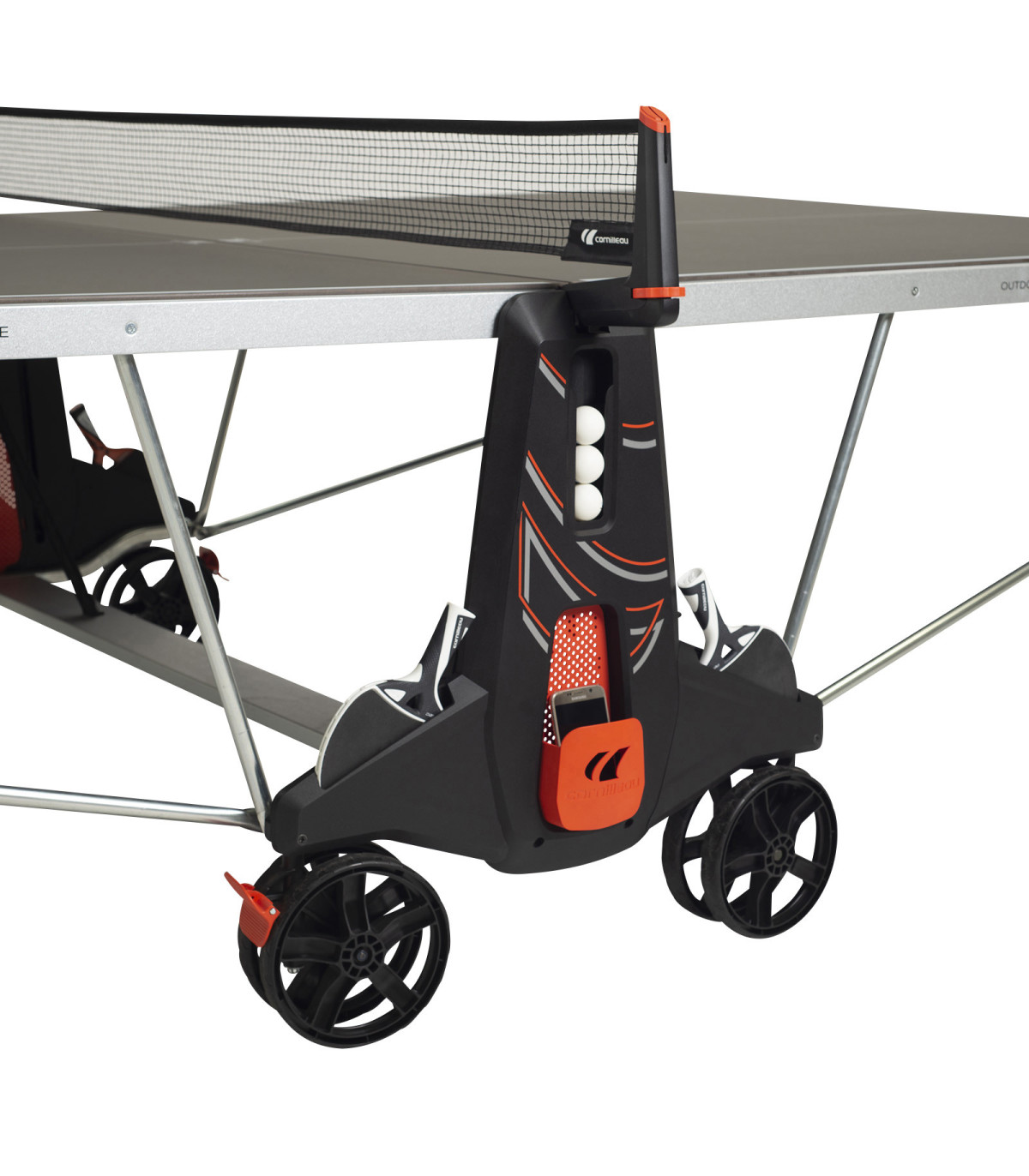 TABLE DE PING PONG 500 X OUTDOOR CORNILLEAU FLANC