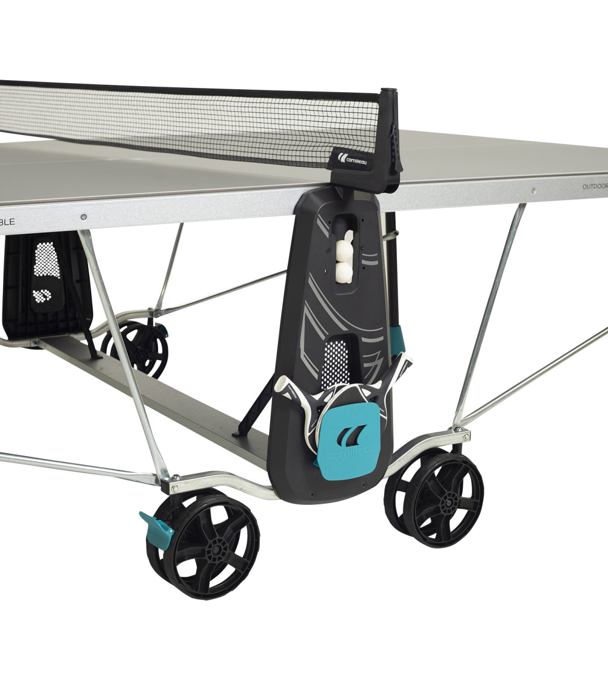 TABLE DE PING PONG 300 X OUTDOOR CORNILLEAU FLANC