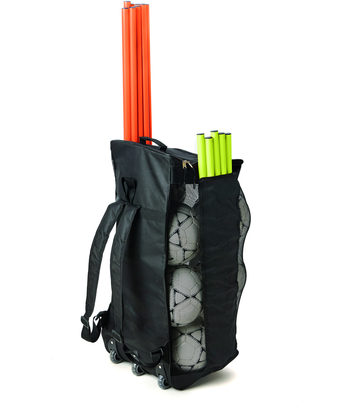 SAC A BALLONS A DOS AVEC ROULETTES DE DOS