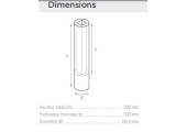 DIMENSIONS FOURREAUX ADAPTABLES POUR POTEAUX BADMINTON A SCELLER 