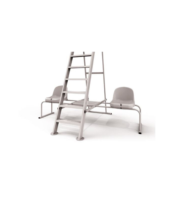 PAIRE DE CHAISES LATERALES TENNIS ALUMINIUM