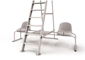 PAIRE DE CHAISES LATERALES TENNIS  ALUMINIUM