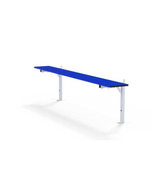 BANC MURAL SIMPLE VESTIARES ASSISE ALUMINIUM
