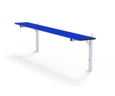 BANC MURAL SIMPLE VESTIARES ASSISE ALUMINIUM