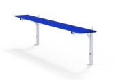 BANC MURAL SIMPLE VESTIARES ASSISE ALUMINIUM