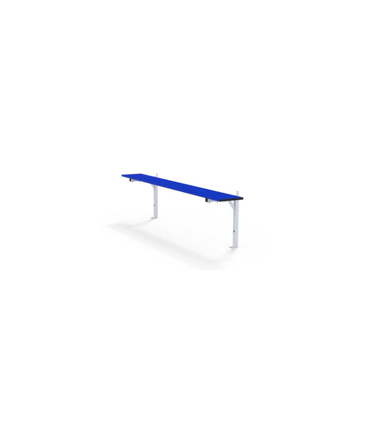 BANC MURAL SIMPLE VESTIARES ASSISE ALUMINIUM