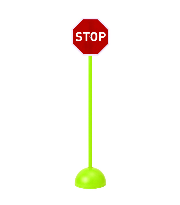 ZOOM PANNEAU DE SIGNALISATION STOP AVEC SUPPORT