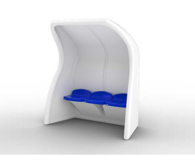 ABRI DE TOUCHE MONOBLOC COMPOSITE 3 PLACES HAUTEUR 1,6 M