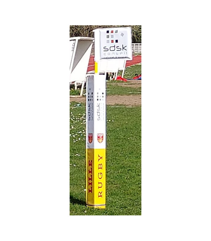 LOT DE 14 PROTECTIONS POTEAUX DE TOUCHE RUGBY PERSONNALISÉES LILLE RUGBY CLUB