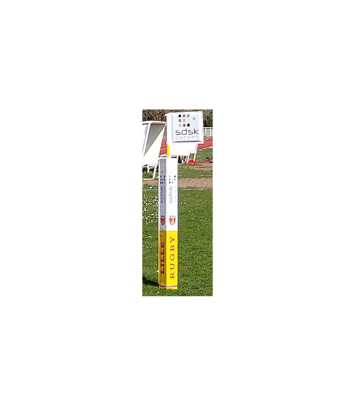 LOT DE 14 PROTECTIONS POTEAUX DE TOUCHE RUGBY PERSONNALISÉES LILLE RUGBY CLUB