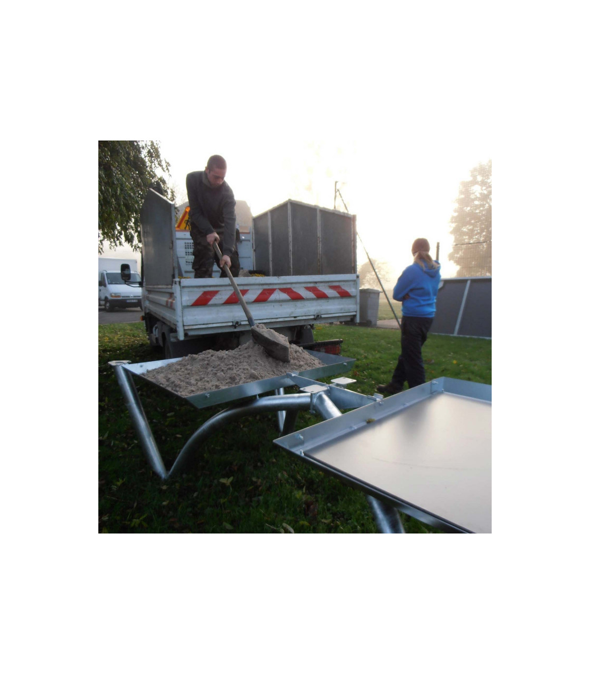 BACS DE LESTAGE AVEC SABLE POUR TABLE PING PONG PARK CORNILLEAU