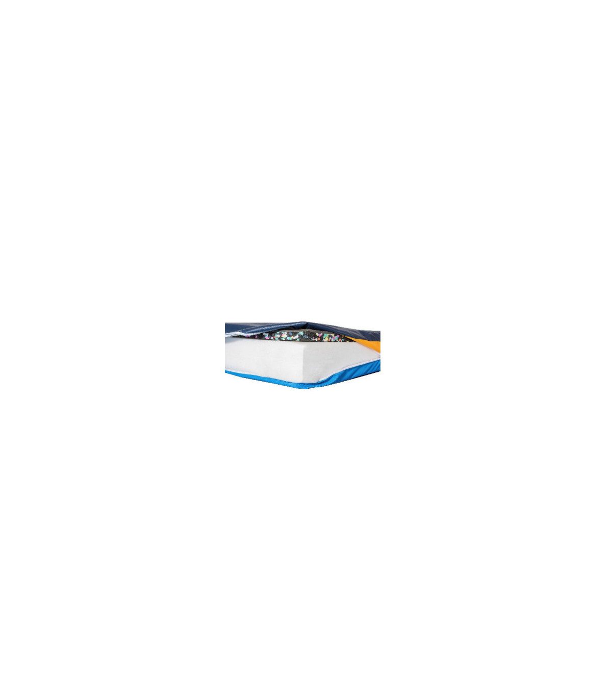 ZOOM MOUSSE MATELAS GYMNASTIQUE DE RECEPTION STABILISES 200 x 120 x 10 cm BLEU