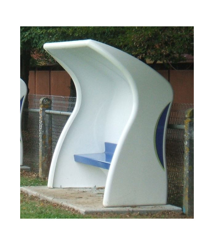 ABRI DE TOUCHE COMPOSITE BLANC AVEC BANC