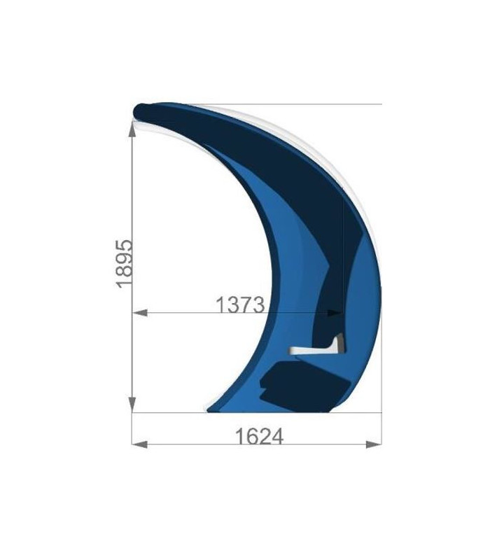 DIMENSIONS BANC DE TOUCHE  COMPOSITE  HAUTEUR 2 M