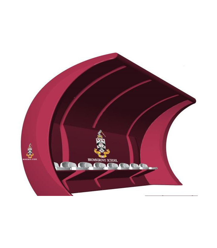 ABRI DE TOUCHE MONOBLOC COMPOSITE COULEUR ROUGE HAUTEUR 2 M