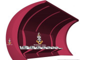 ABRI DE TOUCHE MONOBLOC COMPOSITE COULEUR ROUGE HAUTEUR 2 M