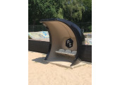 ABRI DE TOUCHE MONOBLOC COMPOSITE COULEUR NOIRE HAUTEUR 2 M