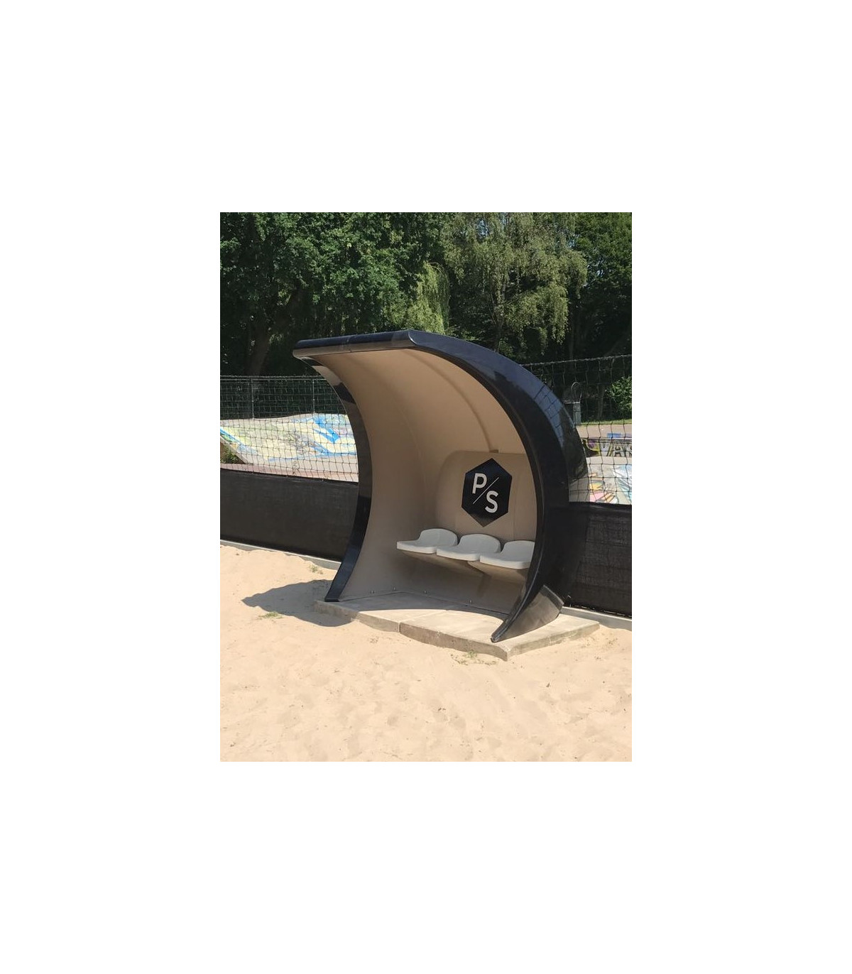 ABRI DE TOUCHE MONOBLOC COMPOSITE COULEUR NOIRE HAUTEUR 2 M