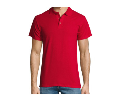POLO COTON HOMME ROUGE