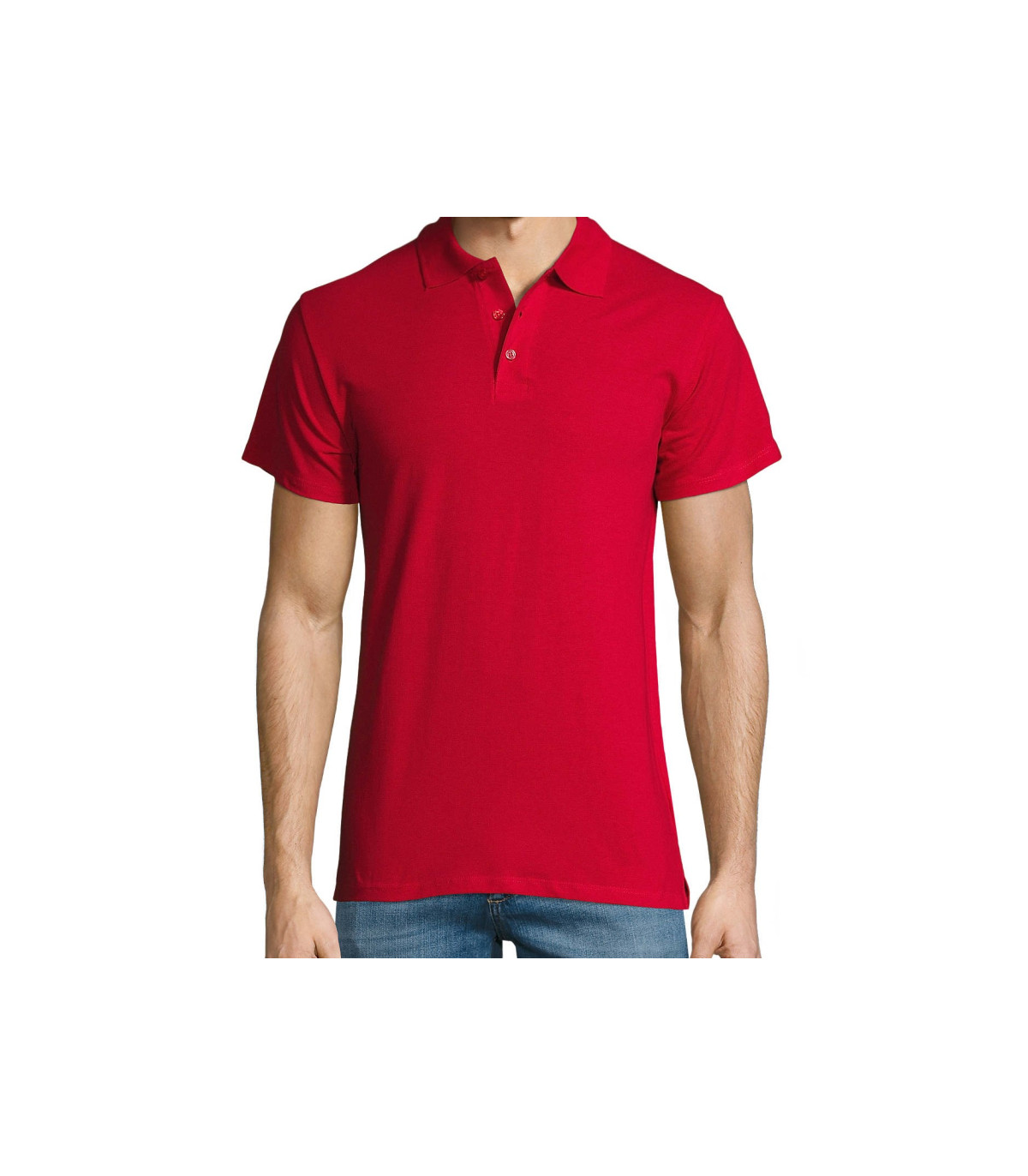 POLO COTON HOMME ROUGE