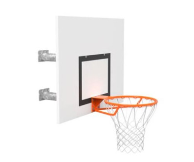 PANIER DE BASKET MURAL EXTERIEUR HAUTEUR FIXE 2 BRAS RECTANGLE
