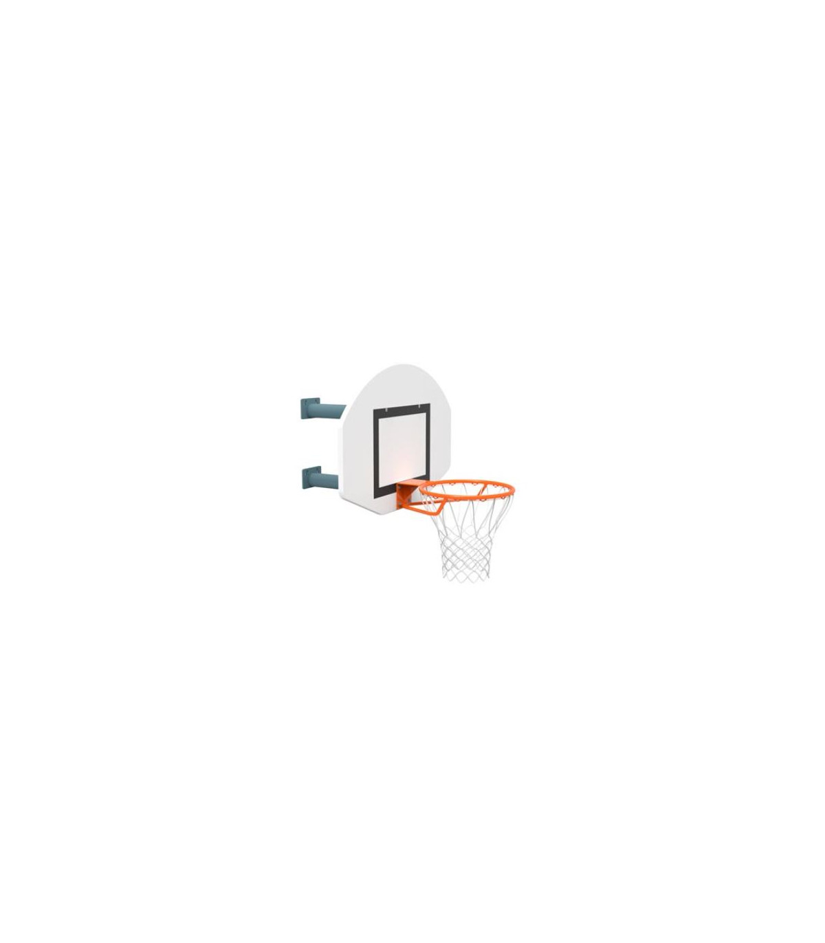 PANIER DE BASKET MURAL INTERIEUR HAUTEUR FIXE 2 BRAS DEMI LUNE
