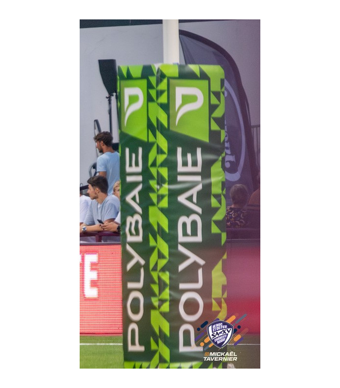LOT DE 4 ENVELOPPES INTERCHANGEABLES POUR POTEAUX RUGBY PERSONNALISÉES ANGOULEME