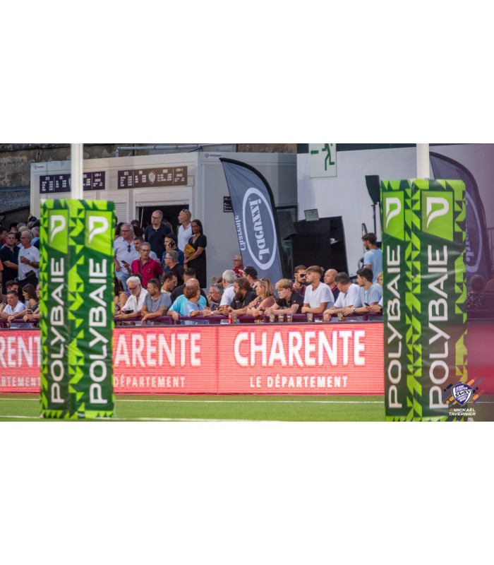 LOT DE 4 ENVELOPPES INTERCHANGEABLES POUR POTEAUX RUGBY PERSONNALISÉES ANGOULEME 2