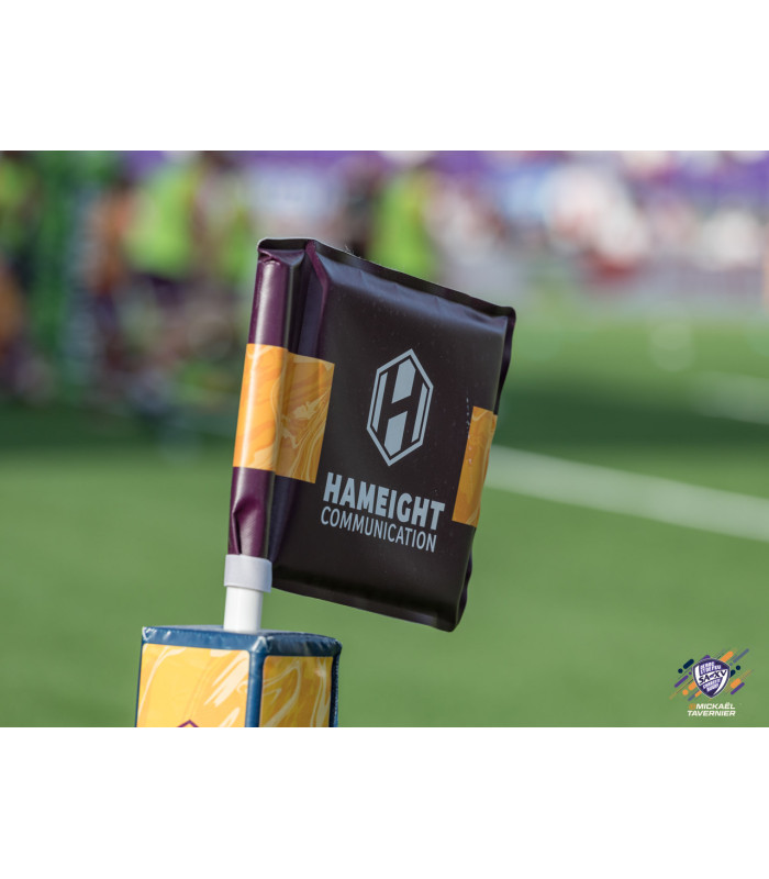 LOT DE 14 DRAPEAUX POTEAUX DE TOUCHE RUGBY PERSONNALISÉS ANGOULEME 2