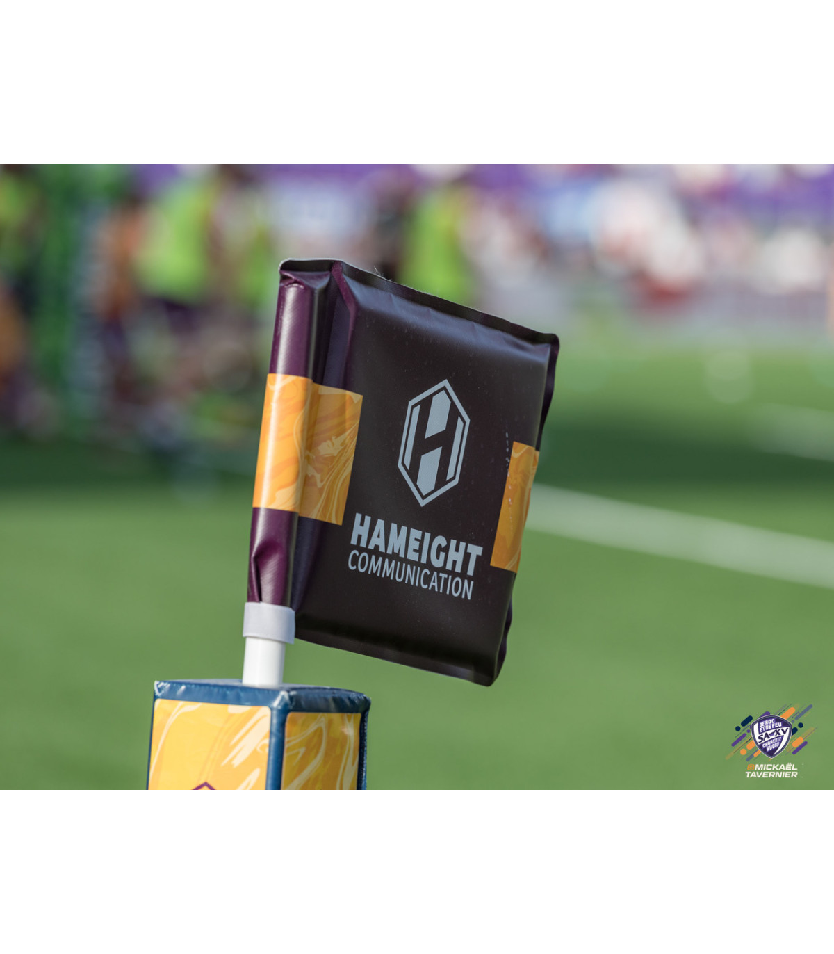 LOT DE 14 DRAPEAUX POTEAUX DE TOUCHE RUGBY PERSONNALISÉS ANGOULEME 2