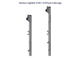 REGLAGE HAUTEUR PAIRE DE POTEAUX BADMINTON COMPÉTITION AUTO STABLES 75 KG