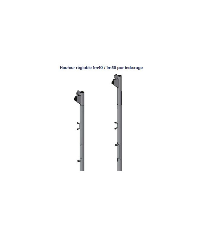 REGLAGE HAUTEUR POTEAU CENTRAL BADMINTON COMPÉTITION AUTO STABLE 70 KG