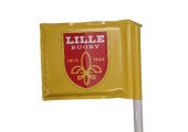 LOT DE 14 DRAPEAUX POTEAUX DE TOUCHE RUGBY PERSONNALISÉES IRIS LILLE RUGBY