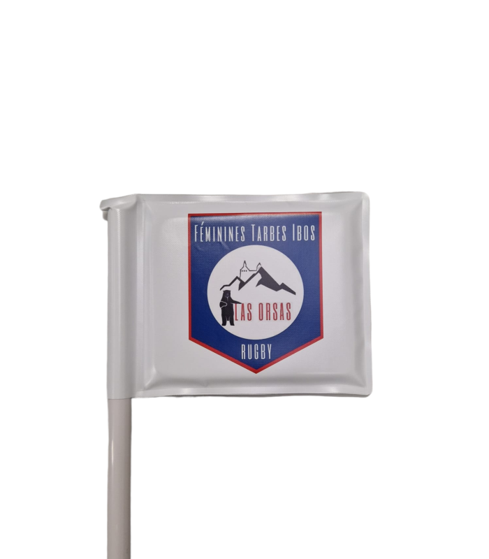 LOT DE 14 DRAPEAUX POTEAUX DE TOUCHE RUGBY PERSONNALISÉS IBOS