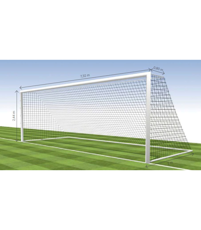FILETS DE FOOTBALL À 11 FORME TRAPÈZE