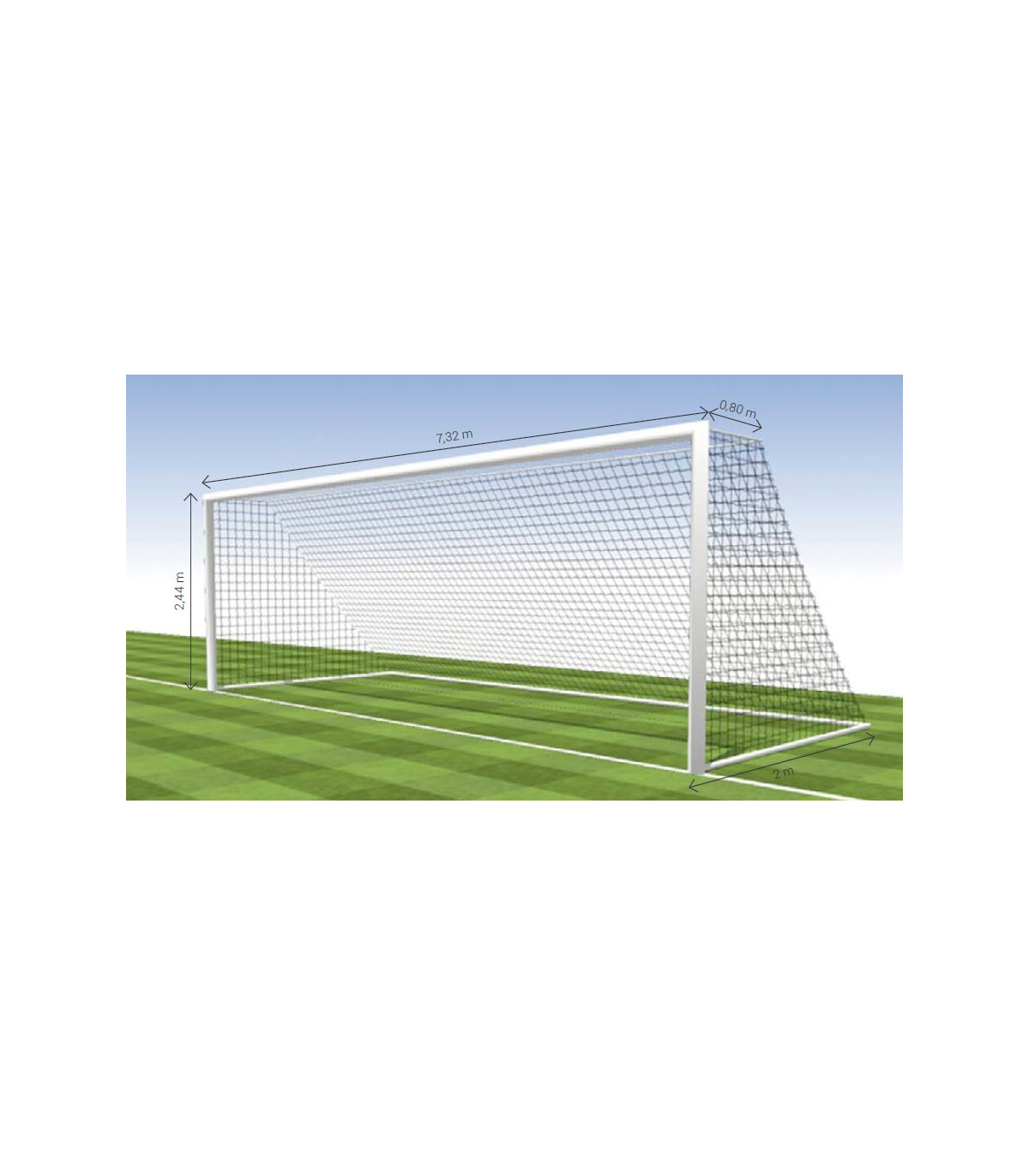 FILETS DE FOOTBALL À 11 FORME TRAPÈZE
