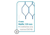 MAILLE HEXAGONALE FILET DE FOOTBALL A 11 FORMAT EUROPÉEN