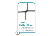 MAILLE CARREE FILET DE FOOTBALL A 11 FORMAT EUROPÉEN