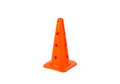 CONE 12 TROUS AVEC ENCOCHE 50 CM ORANGE