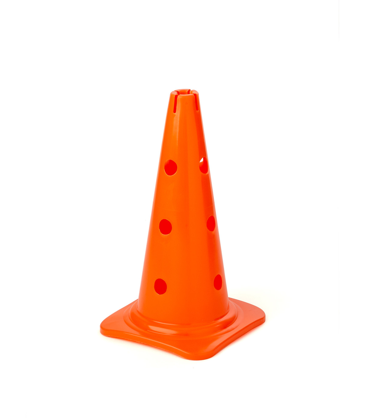 CONE 12 TROUS AVEC ENCOCHE 50 CM ORANGE