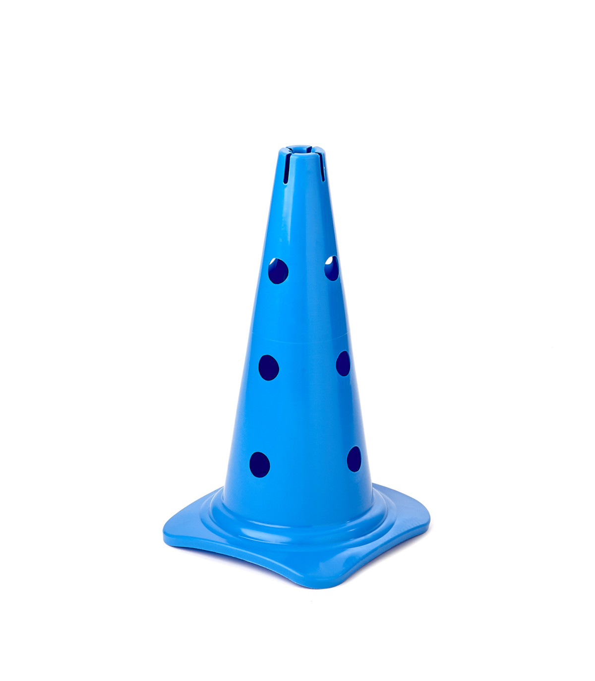 CONE 12 TROUS AVEC ENCOCHE 50 CM BLEU