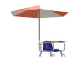 SUPPORT PARASOL POUR CHAISE DE SURVEILLANCE OU CHAISE ARBITRE TENNIS