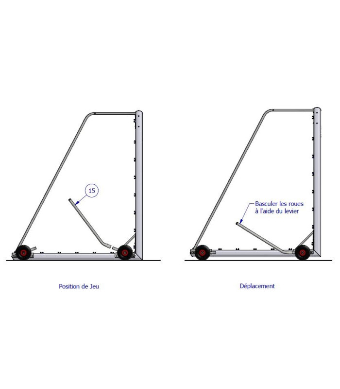 SCHEMA POIGNEE MANIPULATION MINI BUT DE FOOTBALL TRANSPORTABLE AVEC LESTS
